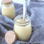 keto sweetened condensed milk in a jar