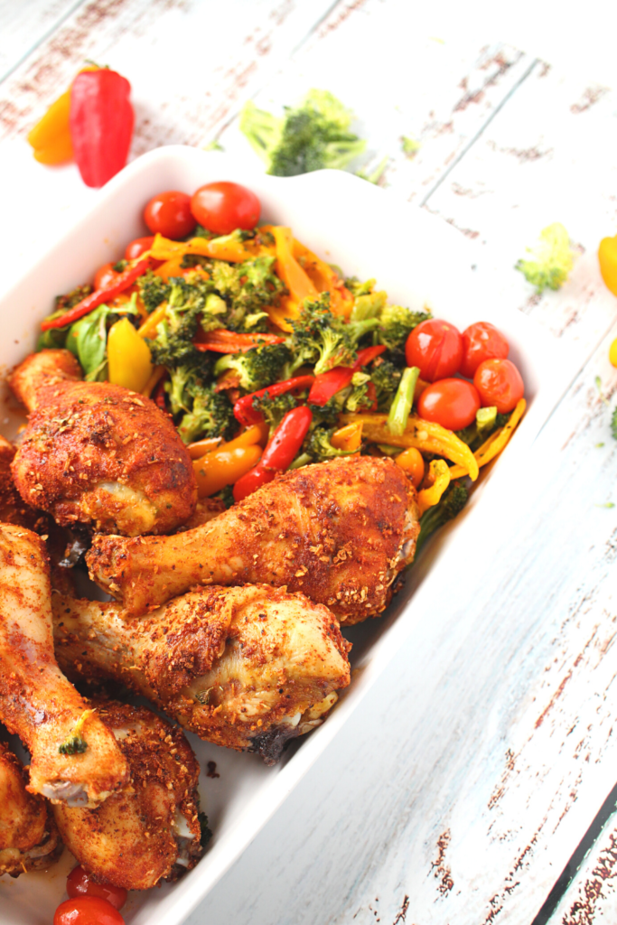 healthy easy keto dinner idea of chicken and veggies