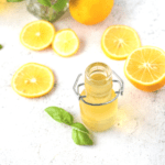 keto simple syrup with lemon and basil