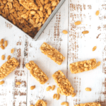 keto peanut butter bars with peanuts