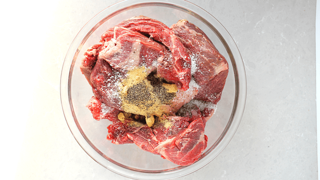 Keto BBQ pot roast ingredients with spices