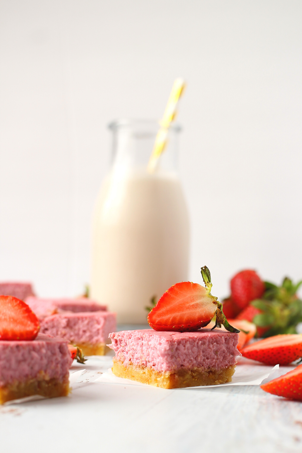 The BEST Keto Strawberry Cream Bars GlutenFree Recipe