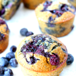 easy keto breakfast with blueberry muffins