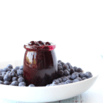 an easy keto summer dessert sauce of sugar-free blueberrie pie filling