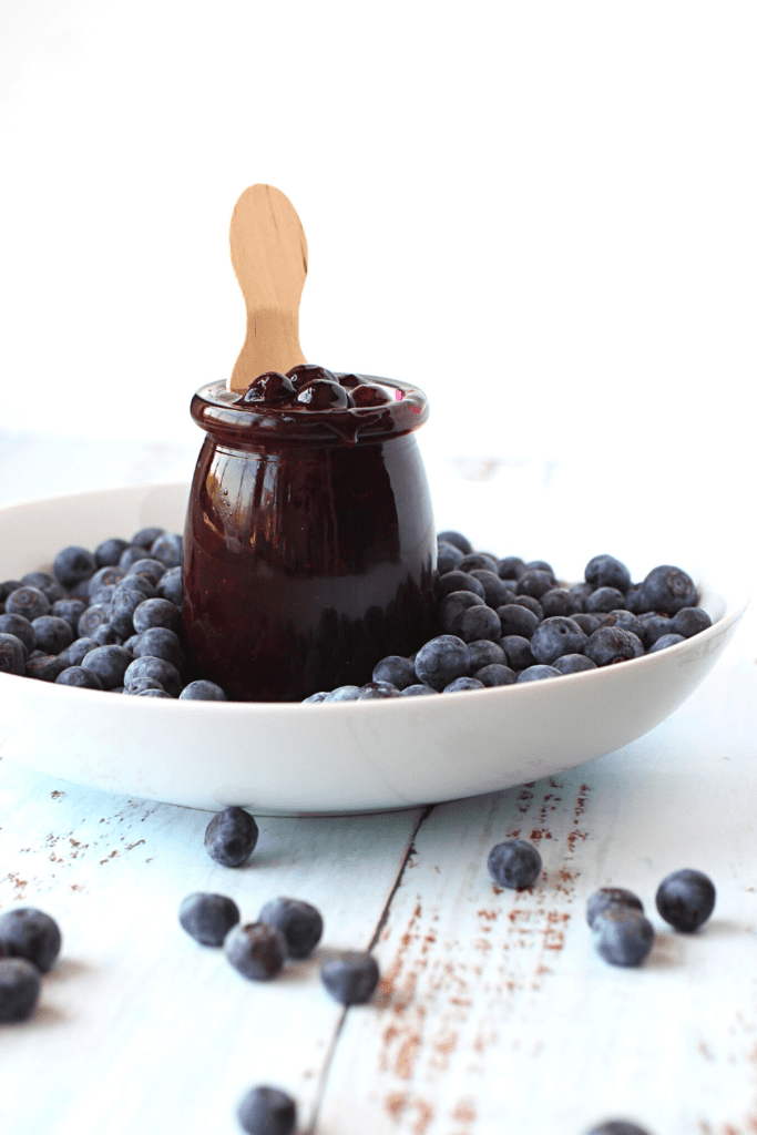 blueberry Pie Filling made keto friendly and sugar-free