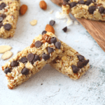 easy keto bar recipe with coconut nut, almonds and chocolate chips