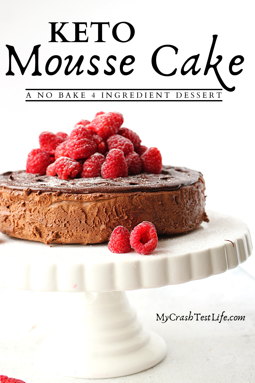chocolate flourless cake topped with berries makes the perfect summer no bake dessert