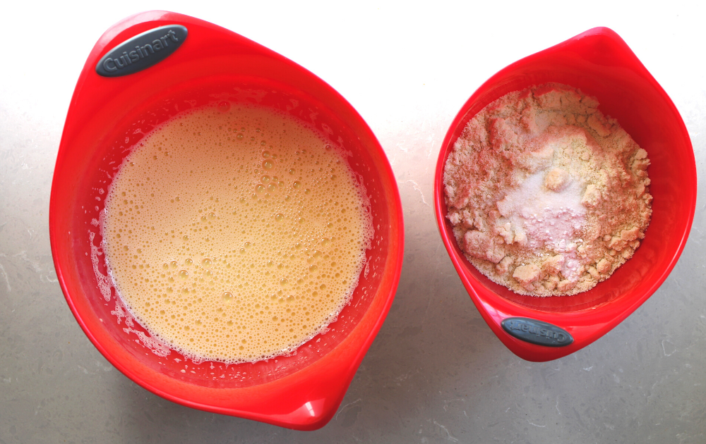 separate the wet from the dry ingredients