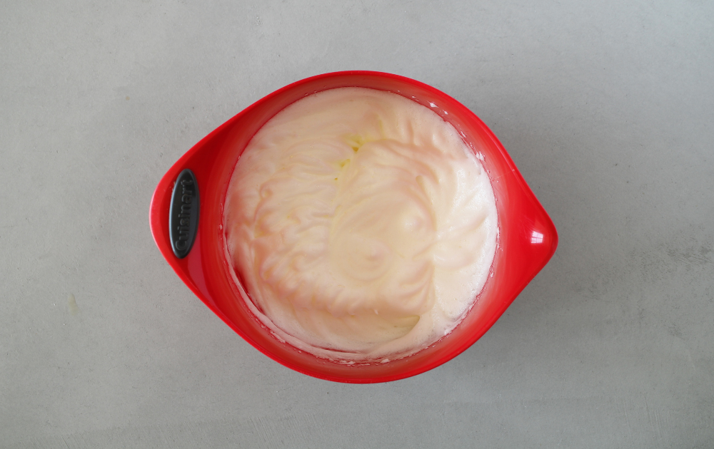 whip the egg whites until stiff peaks