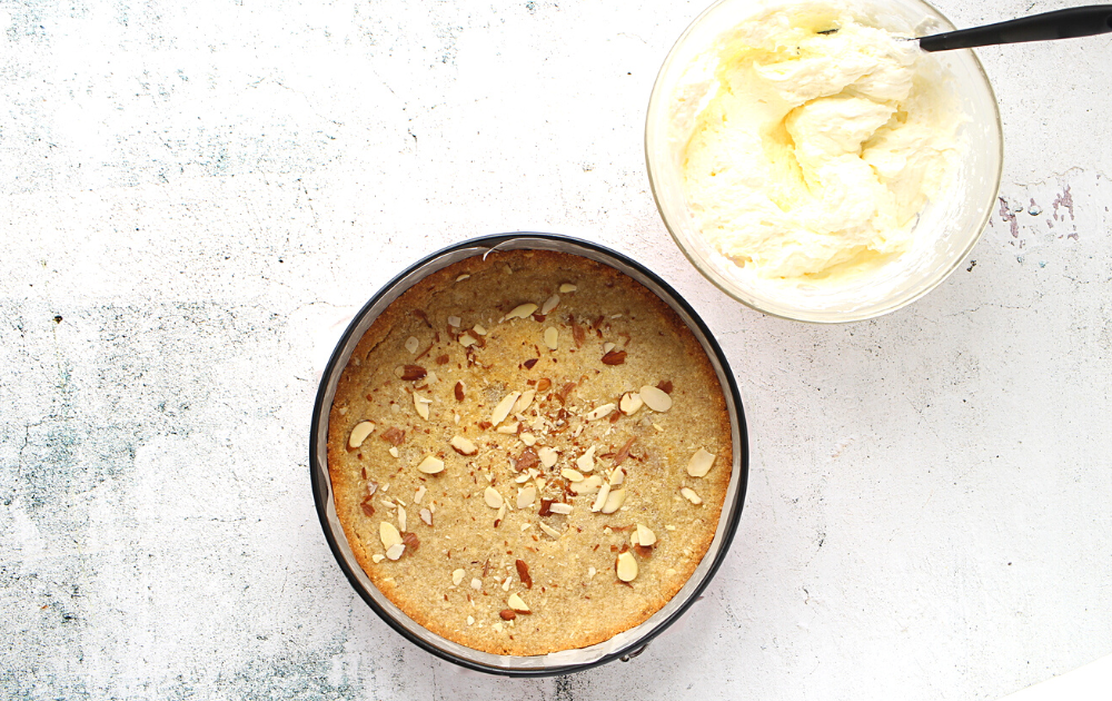 baked keto pie crust with almonds