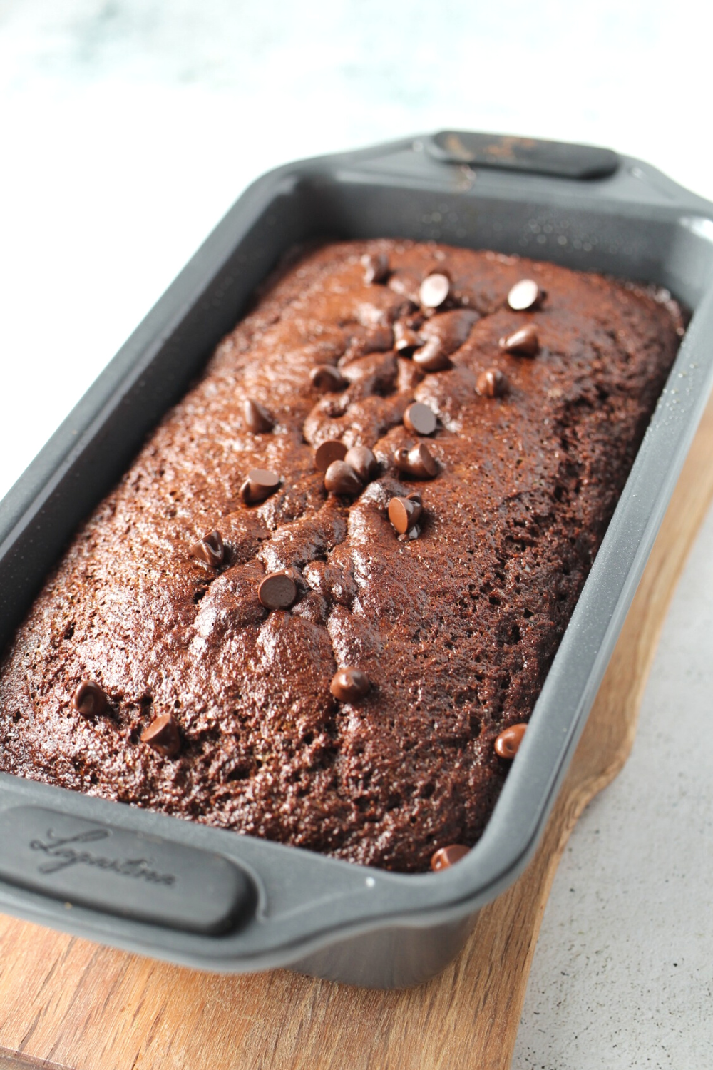 super moist keto zucchini bread with chocolate chips