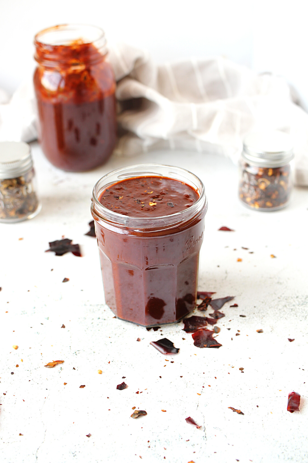 a keto sauce in a jar made from Guajillo peppers
