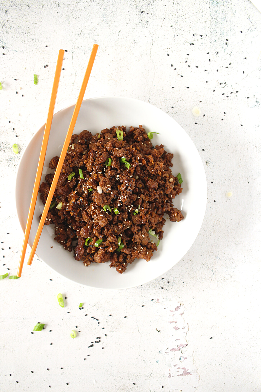 easy keto korean beef served in a large bowl