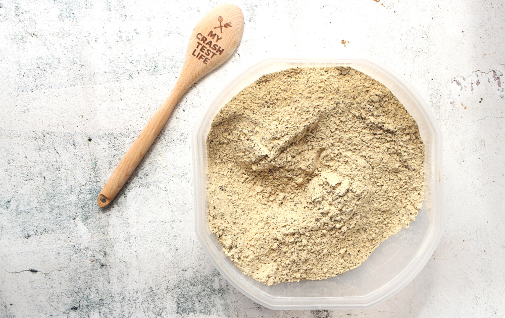 stir all the homemade keto baking mix ingredients together until fully incorporated