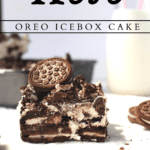 keto oreo icebox cake is an easy no-bake keto dessert recipe with crunchy keto oreos layered with sugar-free whipped cream