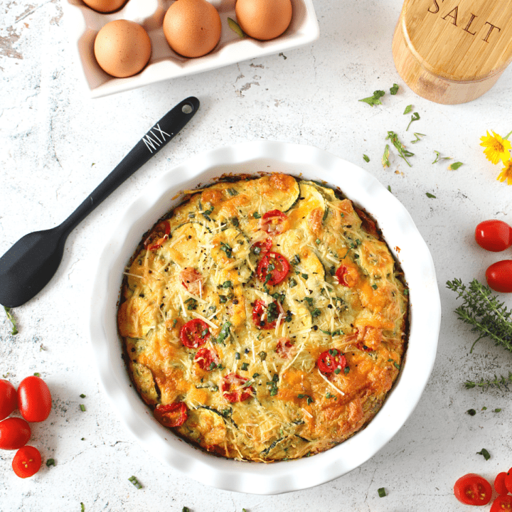 Easy PlantBased Keto Zucchini Pie Recipe with Keto Bisquick