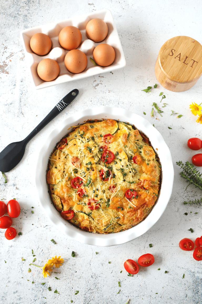 Easy PlantBased Keto Zucchini Pie Recipe with Keto Bisquick