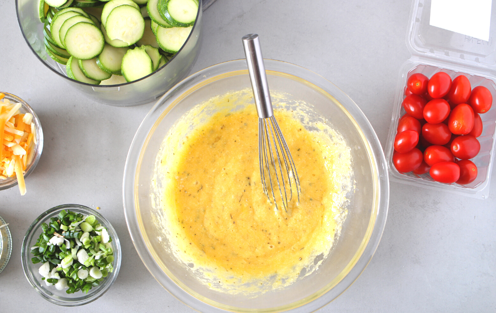 Next, stir in the cheese