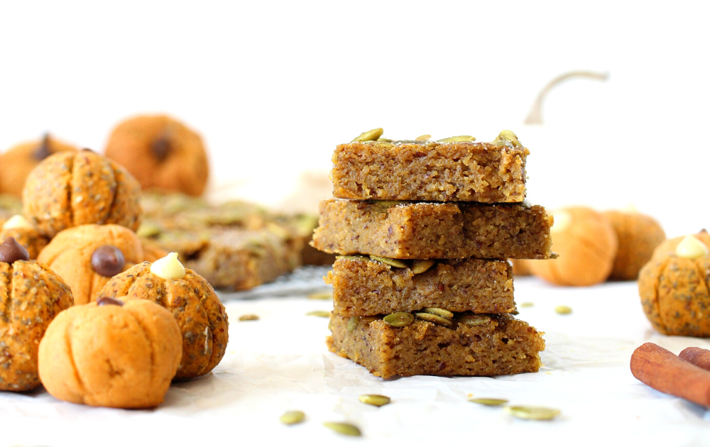 high fiber keto pumpkin bars