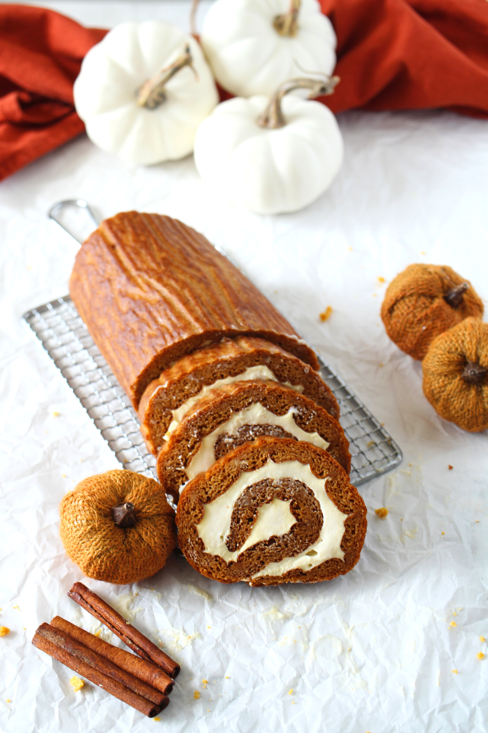 keto pumpkin roll cake is much darker if you use allulose as the sweetener