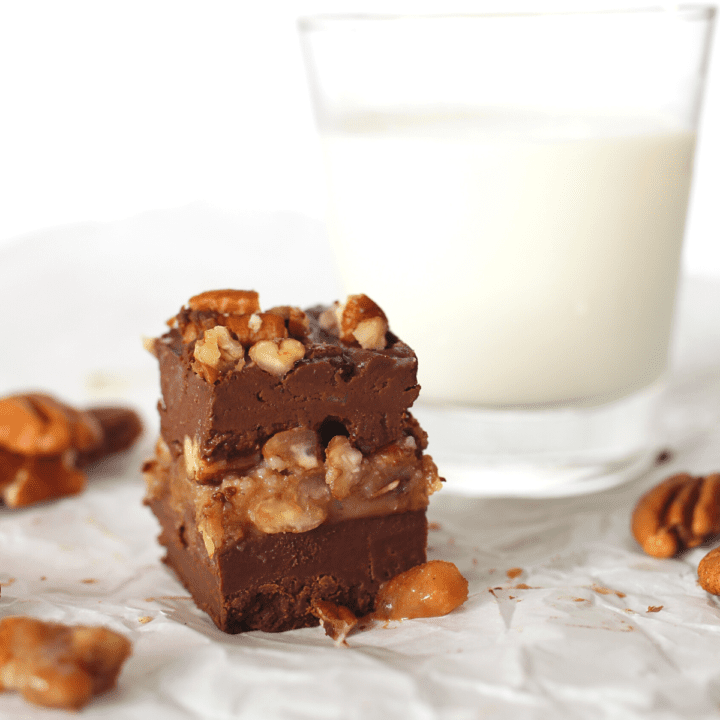 Easy Keto Turtle Fudge Recipe Sugarfree and Glutenfree