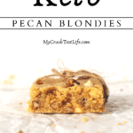Keto White chocolate Becan Bars - Sugar-free Blondies