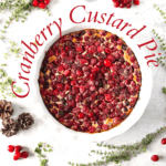 a crustless keto pie with cranberries