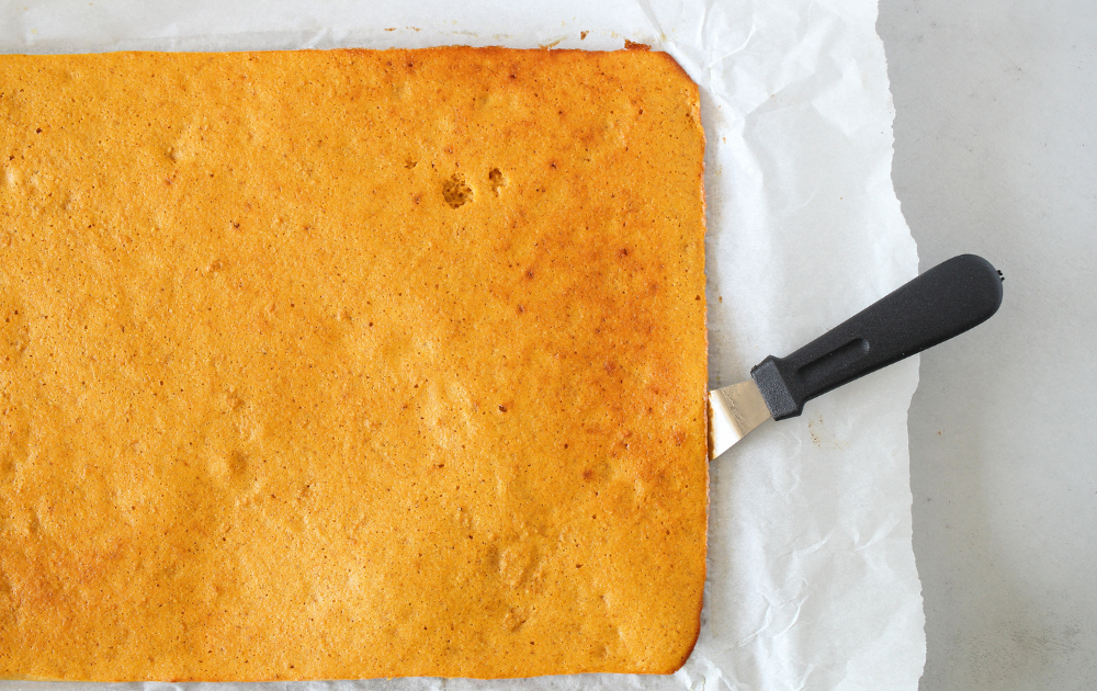 INstructions - run an offset spatula under the cake to make sure that it did not stick