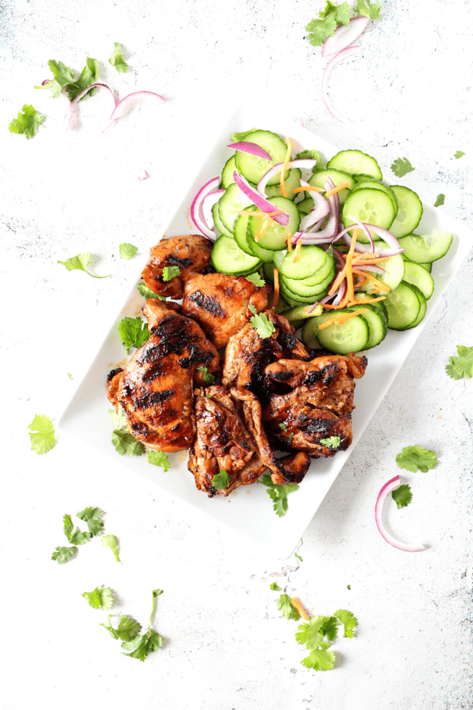 Keto Chinese BBQ Chicken with Pickled Vegetables