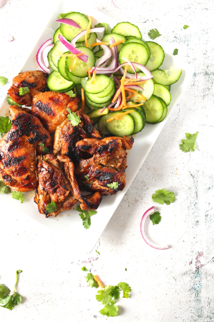 Keto Chinese BBQ Chicken with Pickled Vegetables