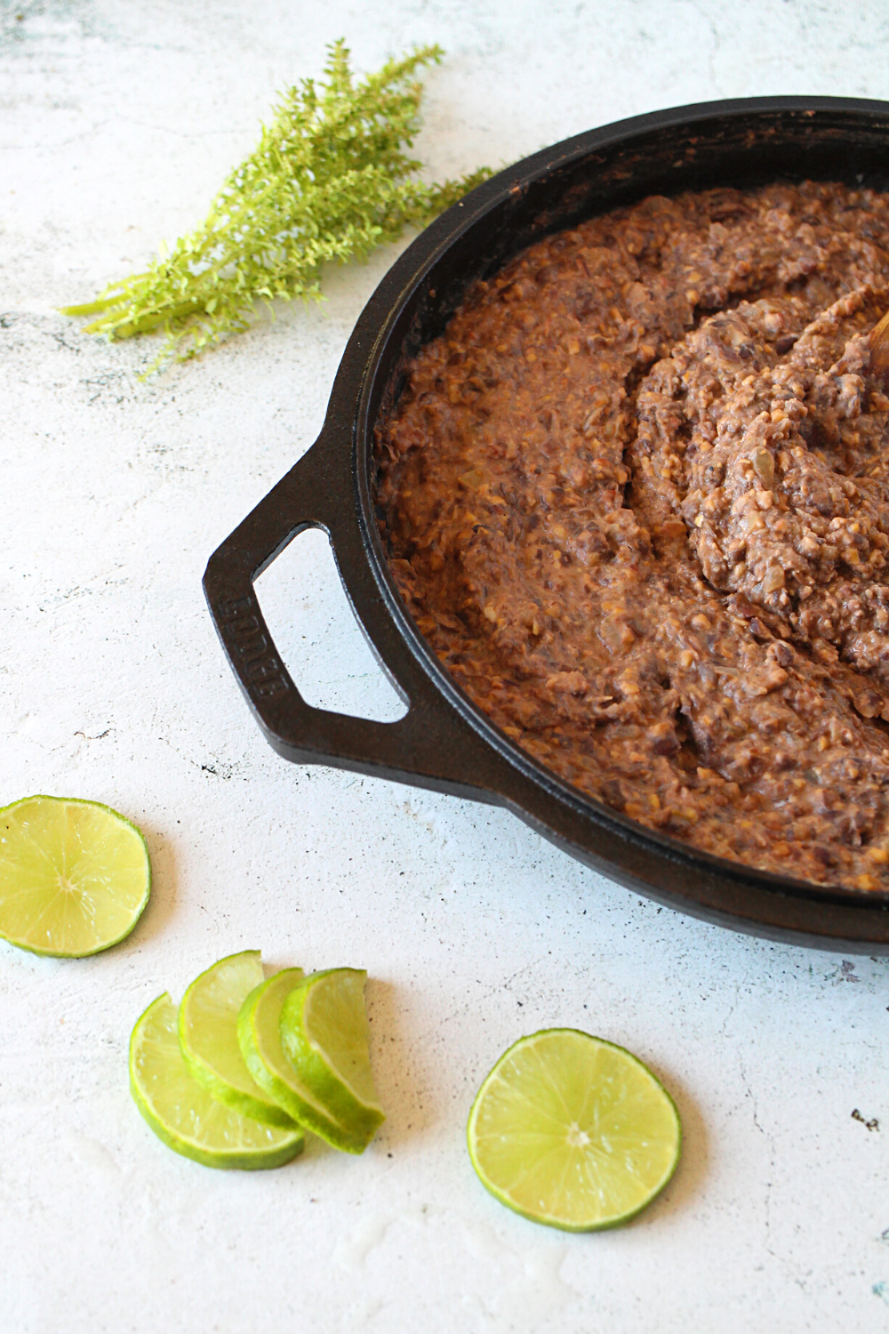 healthy plant-based keto refried beans