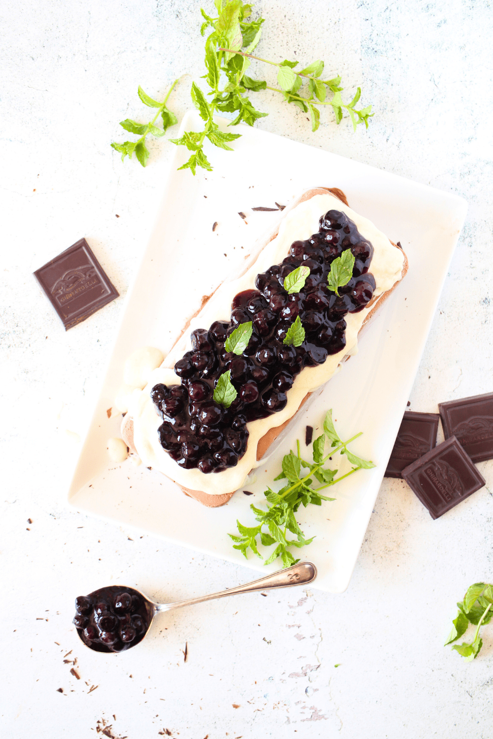 top view of keto semifreddo that does not melt quickly