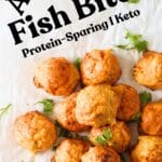 top view of PSMF Air Fryer Fish Bites with chopped cilantro scattered