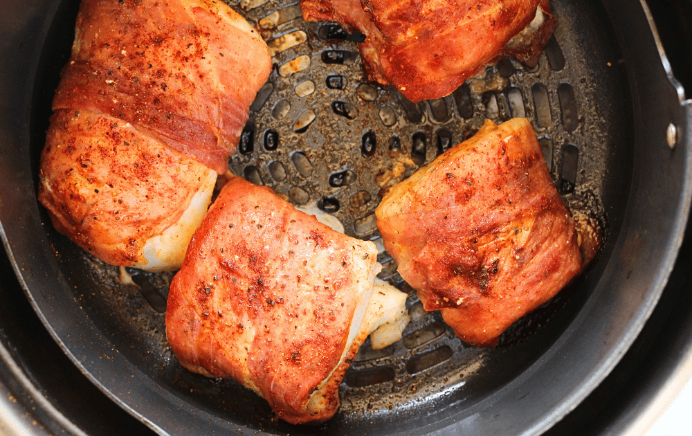 keto baked fish recipe in an air fryer basket