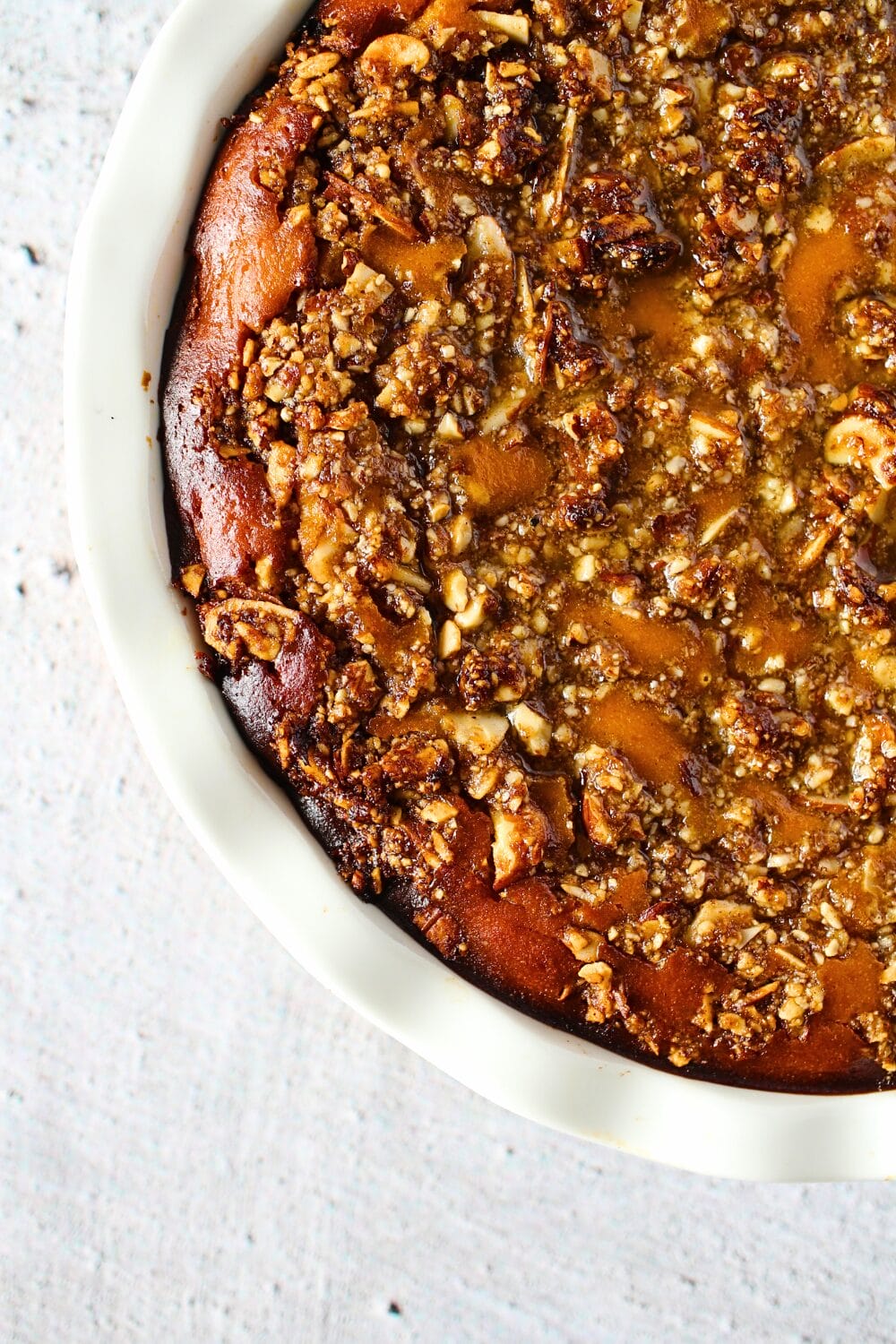 top view of sugar-free pumpkin crisp