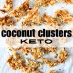 copycat coconut keto clusters made with almonds, coconut, pecans and pumpkin seeds broken into chunks