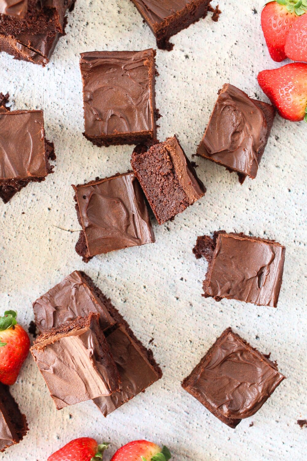 pieces of keto chocolate fudge cake