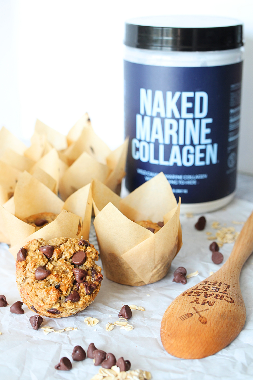 nut-free banana muffins that are gluten-free and use collagen protein powder