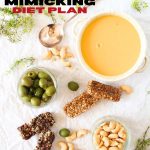 top view of copycat prolon fasting mimicking diet plan with homemade ingredients