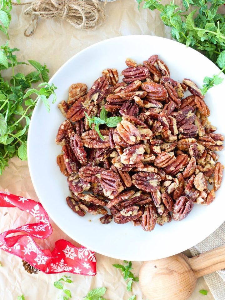low carb holiday gift of roasted butter pecans