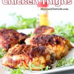 front view of 2-Ingredient Keto Crispy Air Fryer Chicken Thighs