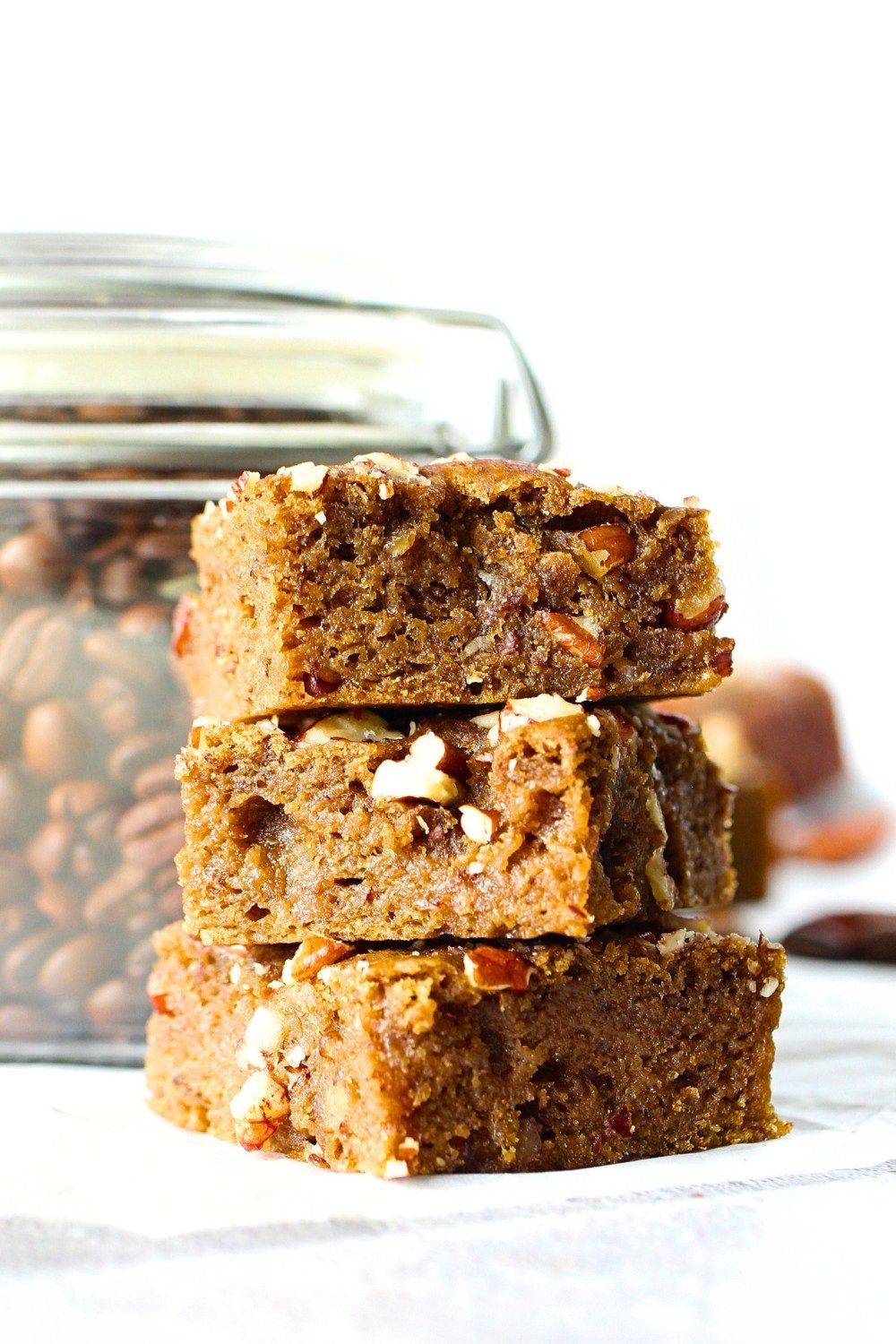 healthy keto blondies made with lots of fiber and nuts